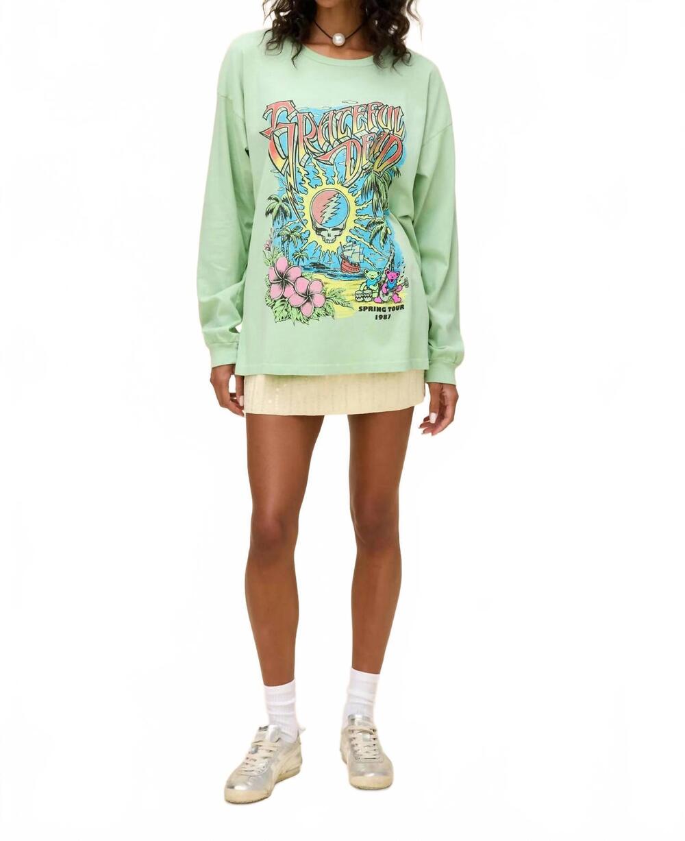 NEW DAYDREAMER grateful dead spring tour 1987 merch long sleeve in green